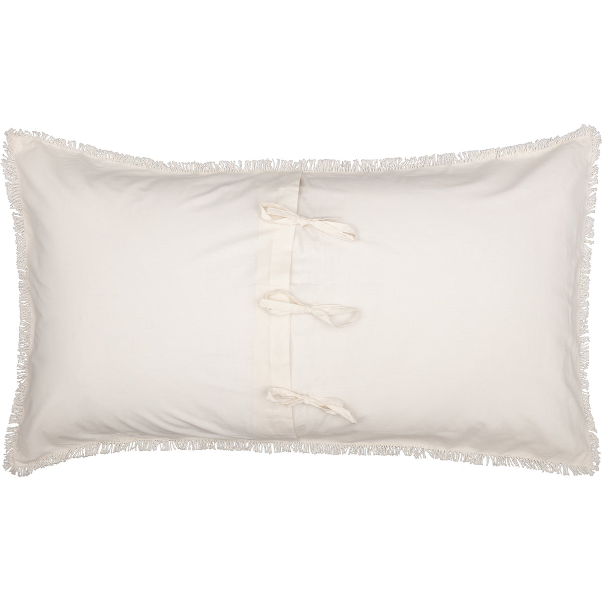 Burlap Antique White Star King Sham 21x37, Set of 2