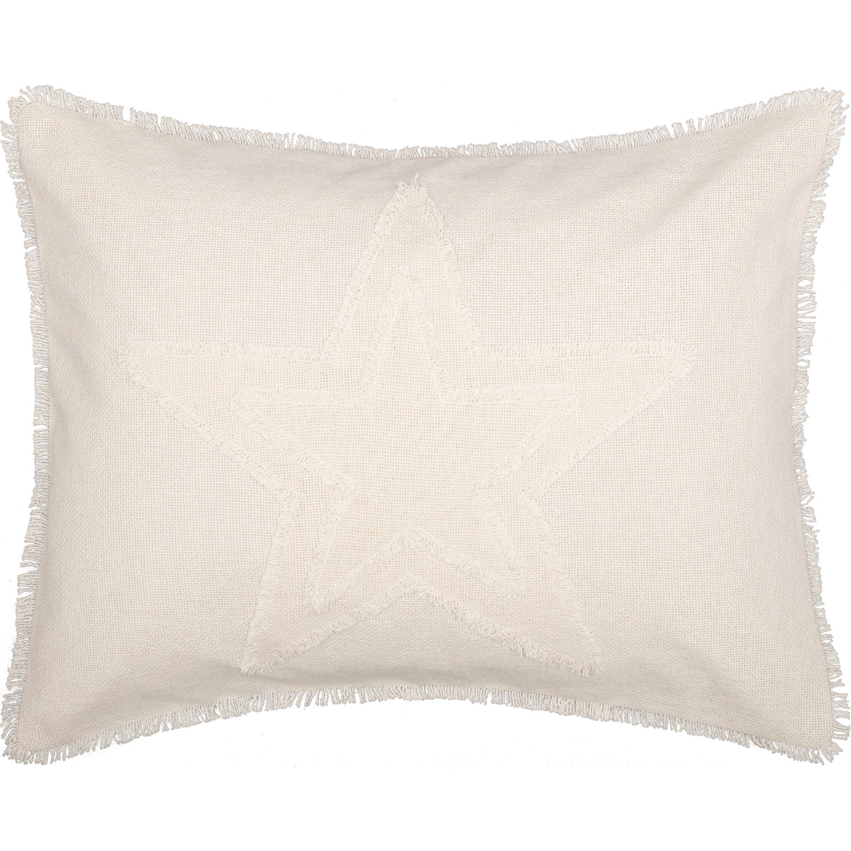 Burlap Antique White Star Sham, Set of 2