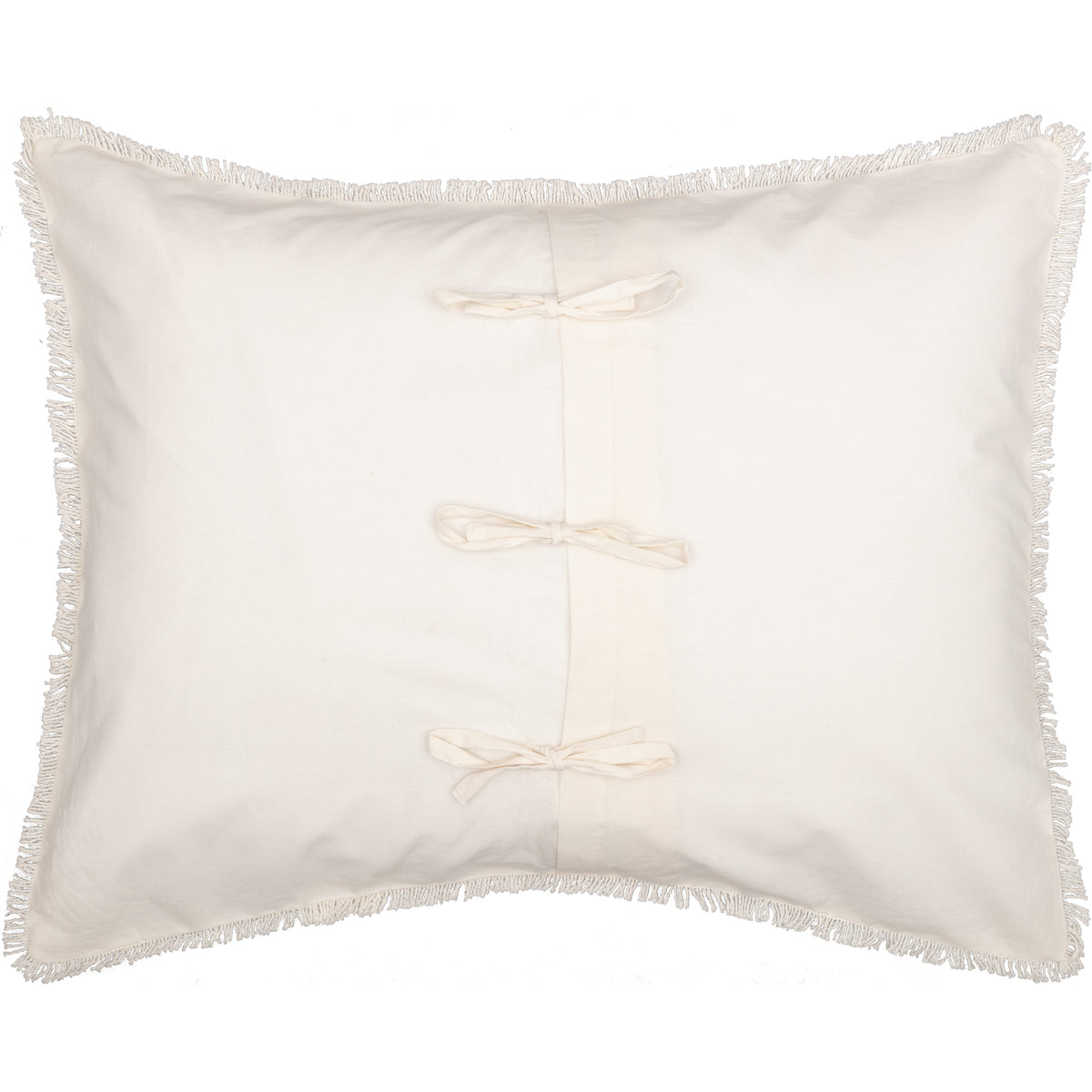 Burlap Antique White Star Standard Sham 21x27, Set of 2