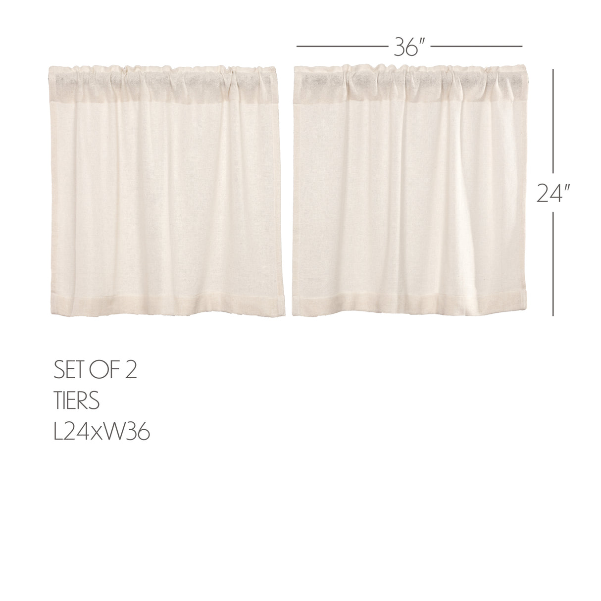 Burlap Antique Curtain Set