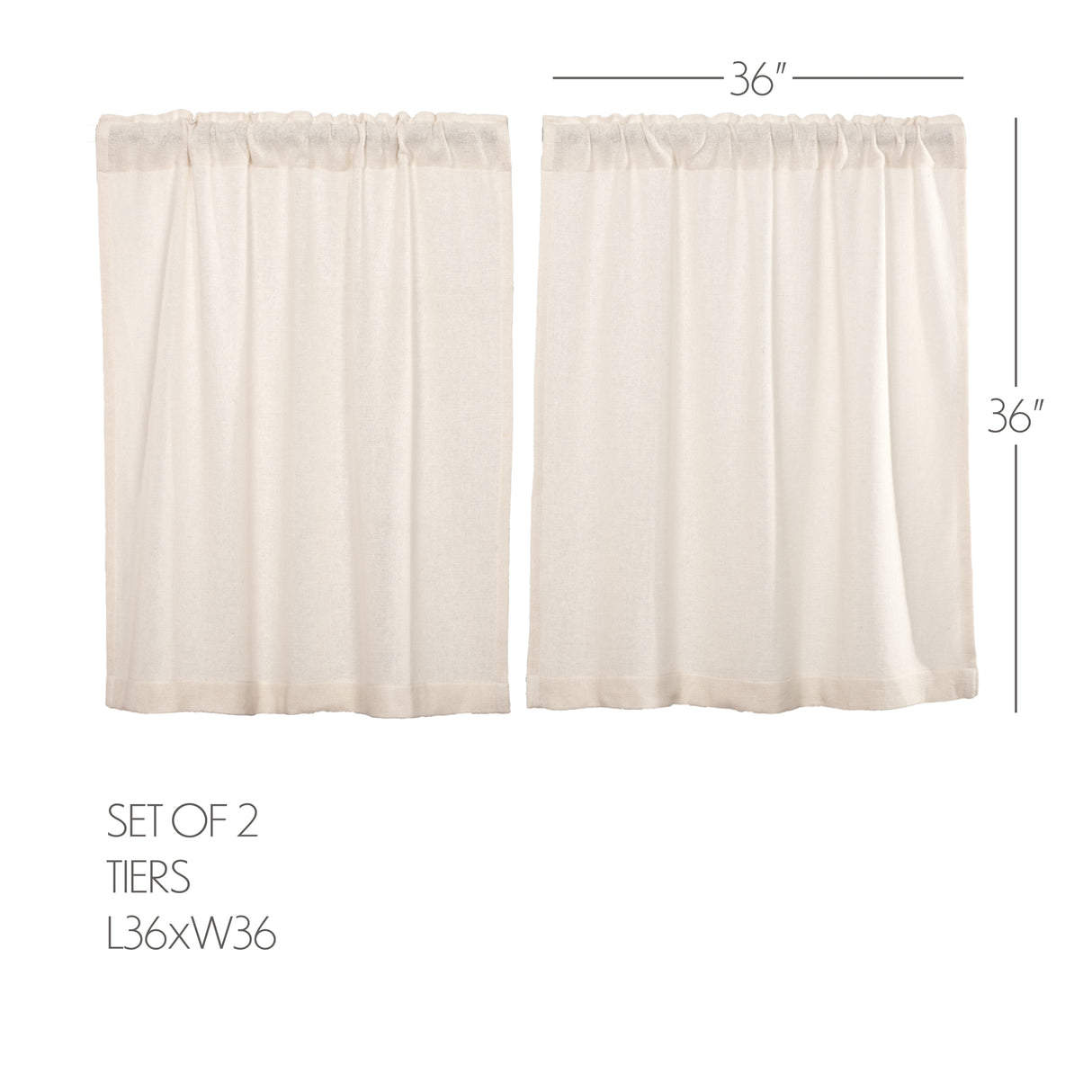 Burlap Antique Curtain Set