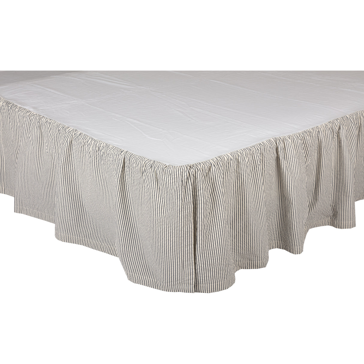 Hatteras Seersucker Ticking Stripe Bed Skirt
