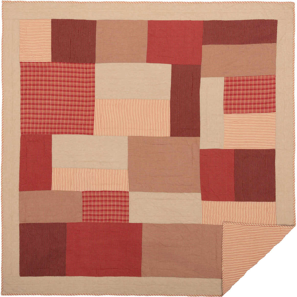 Rory Schoolhouse Red Queen Quilt 90Wx90L