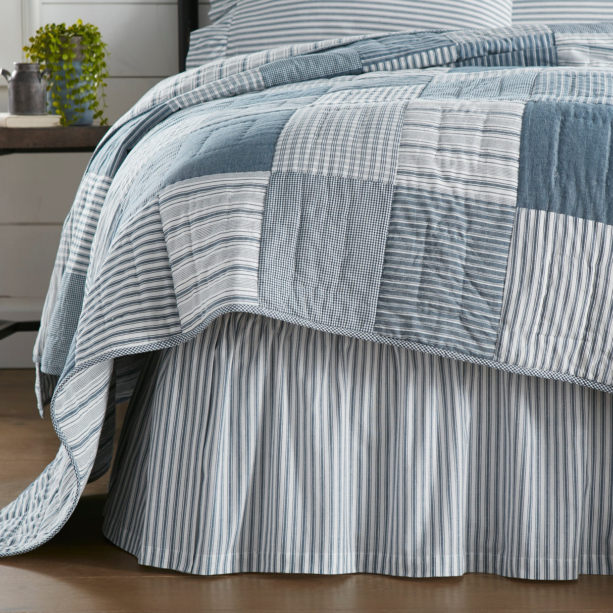 Sawyer Mill Ticking Stripe Bed Skirt