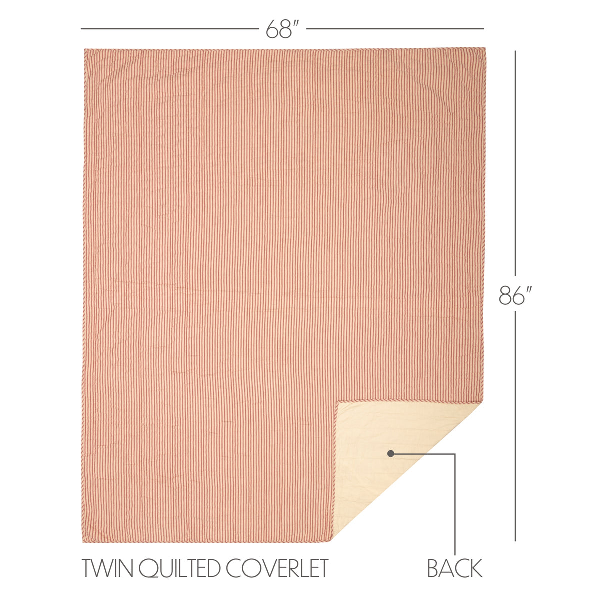 Sawyer Mill Ticking Stripe Quilt Coverlet