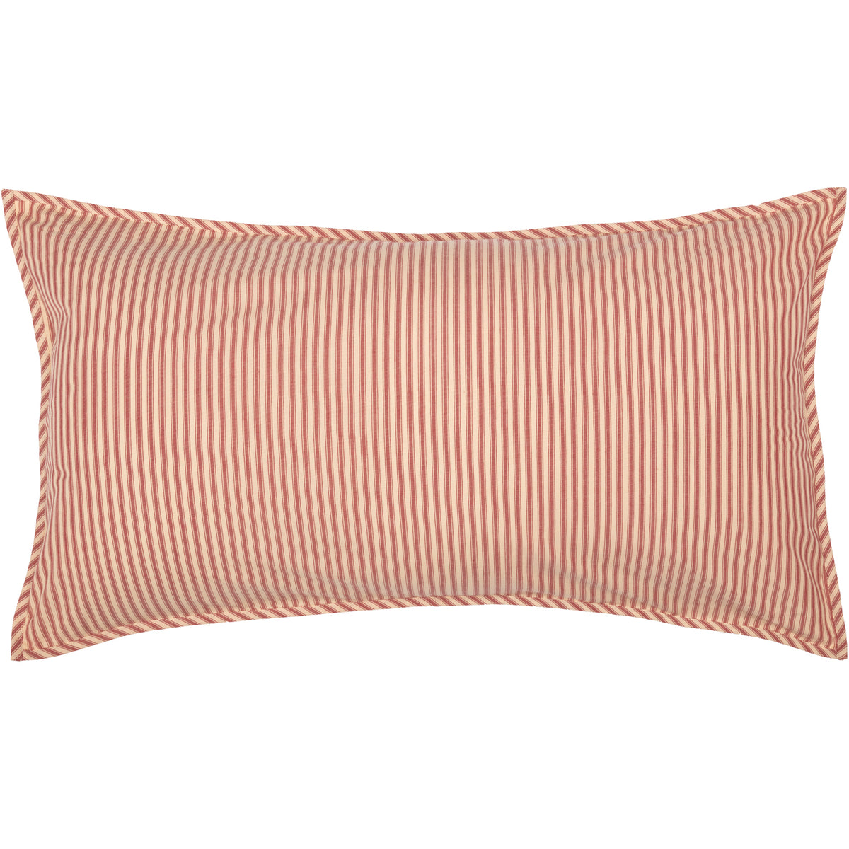 Sawyer Mill Red Ticking Stripe King Sham 21x37, Set of 2