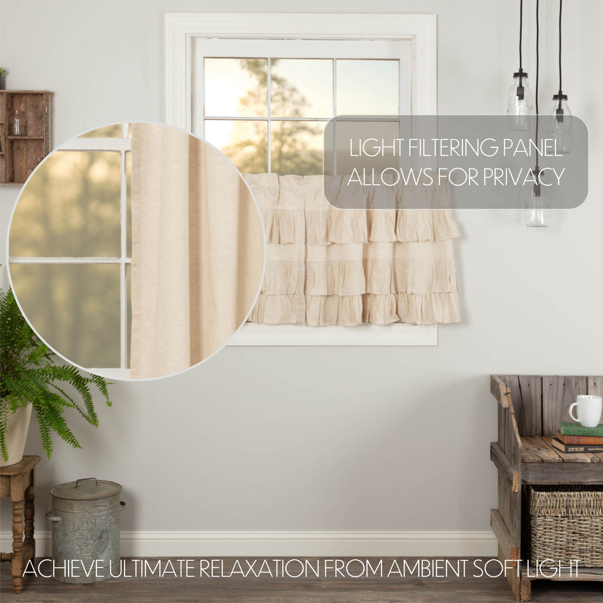 Simple Life Flax Curtain Set