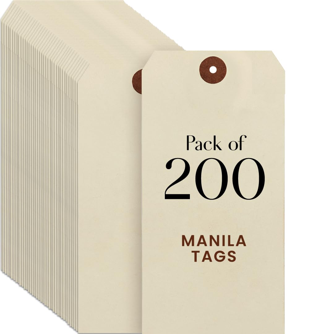 9pt Creme Manila Tag Set of 200 Size #8