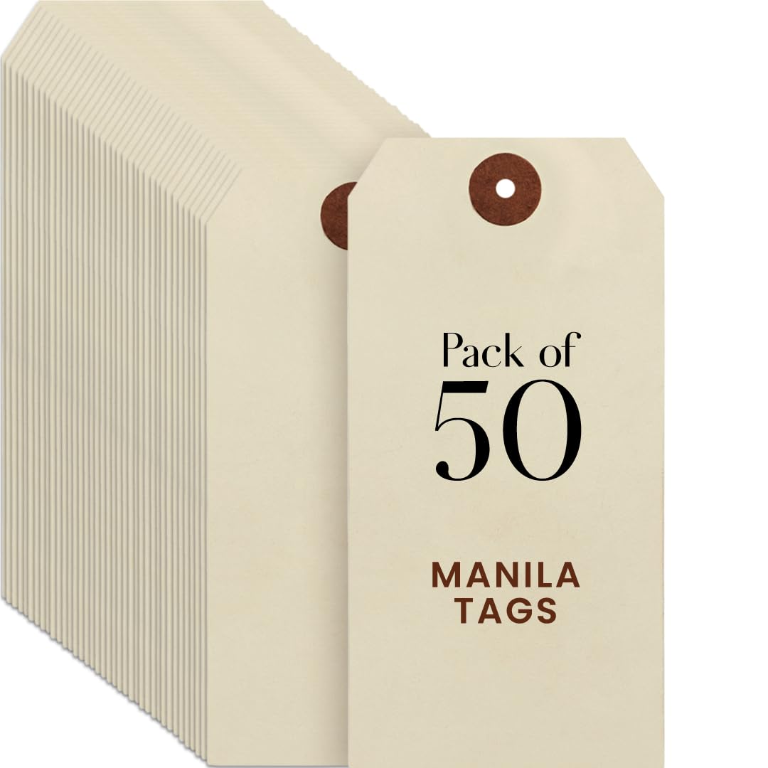 9pt Creme Manila Tag Set of 50 Size #6