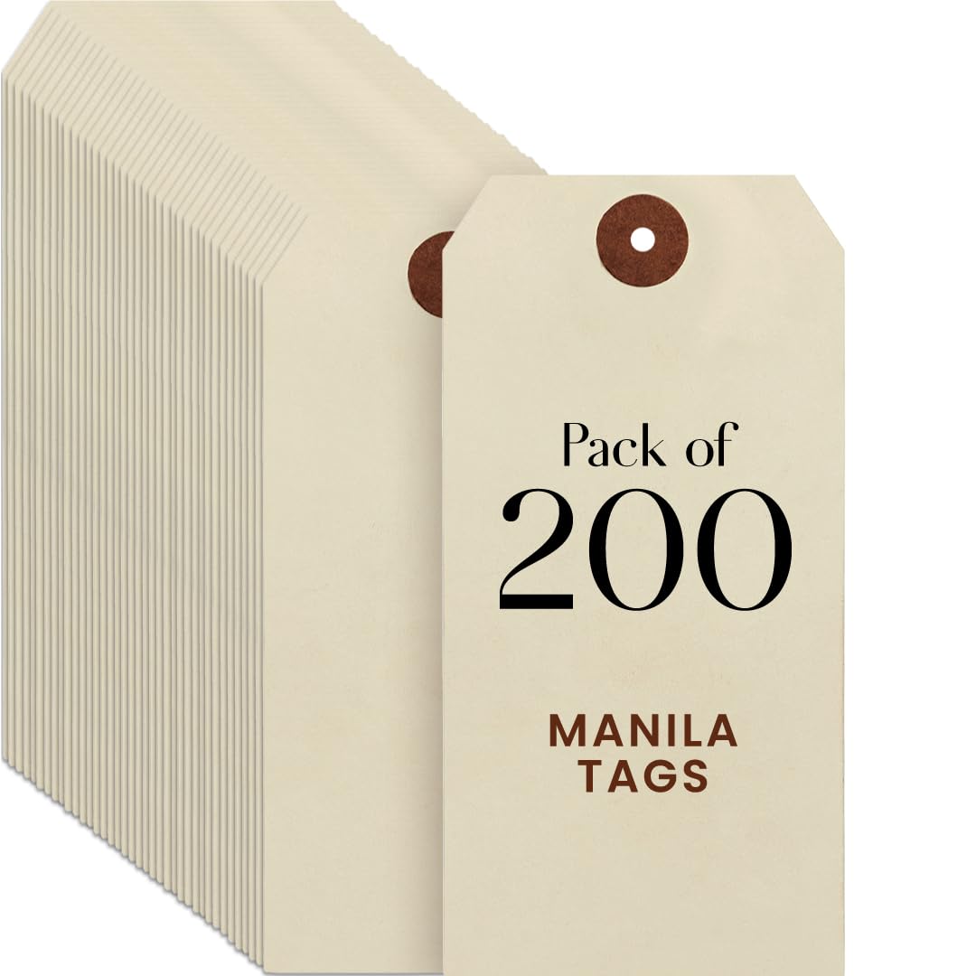 9pt Creme Manila Tag Set of 200 Size #6