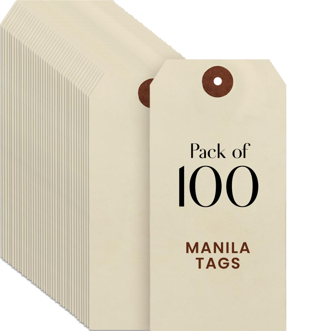 9pt Creme Manila Tag Set of 100 Size #6