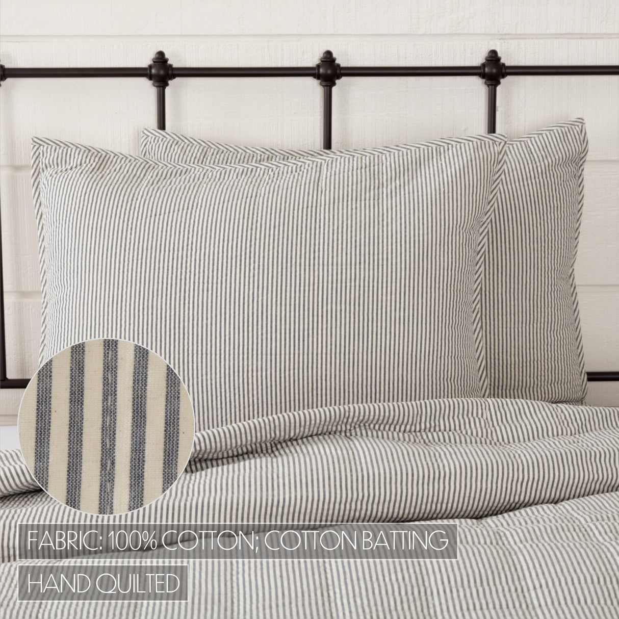 Hatteras Seersucker Ticking Stripe Sham