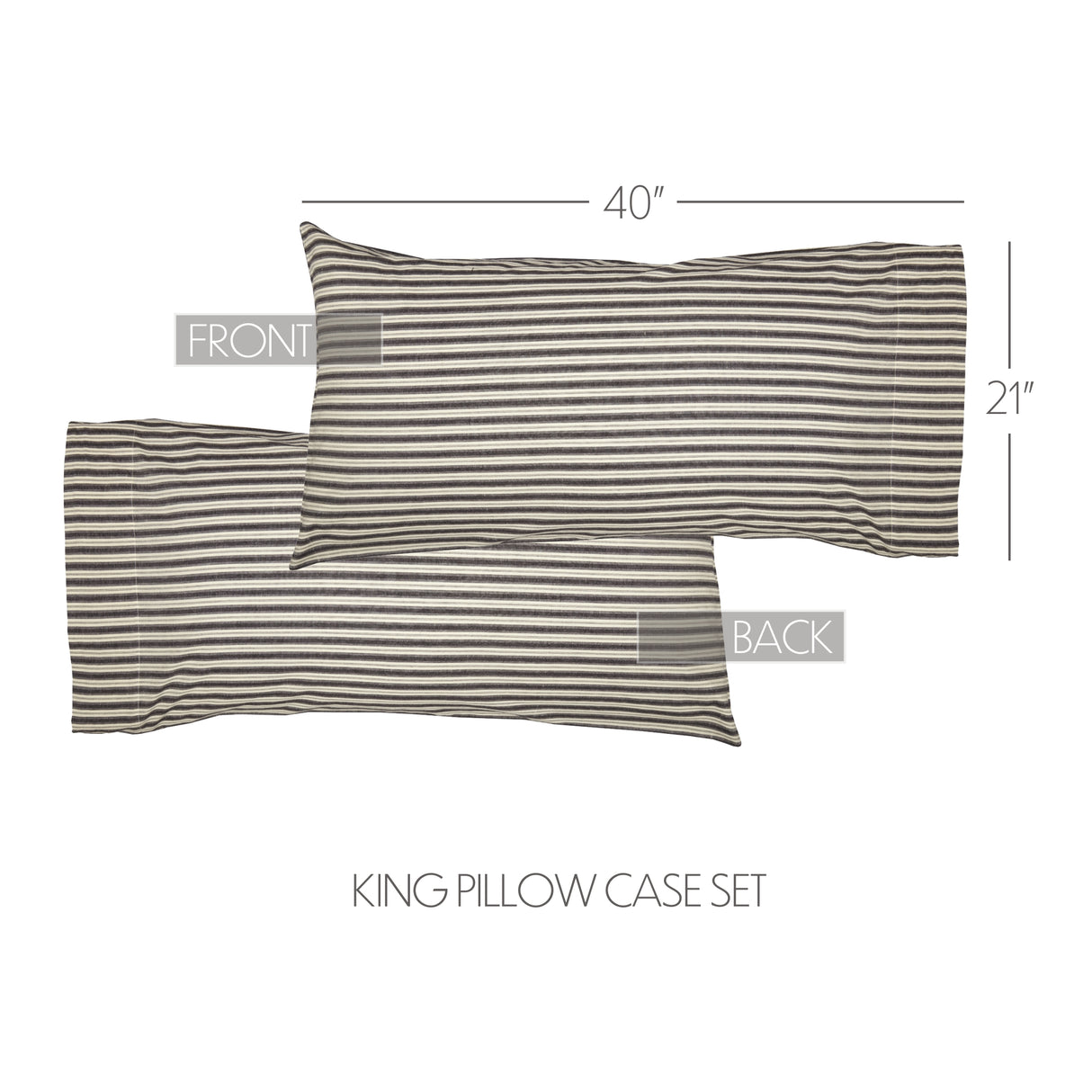 Ashmont Ticking Stripe Pillow Case Set of 2