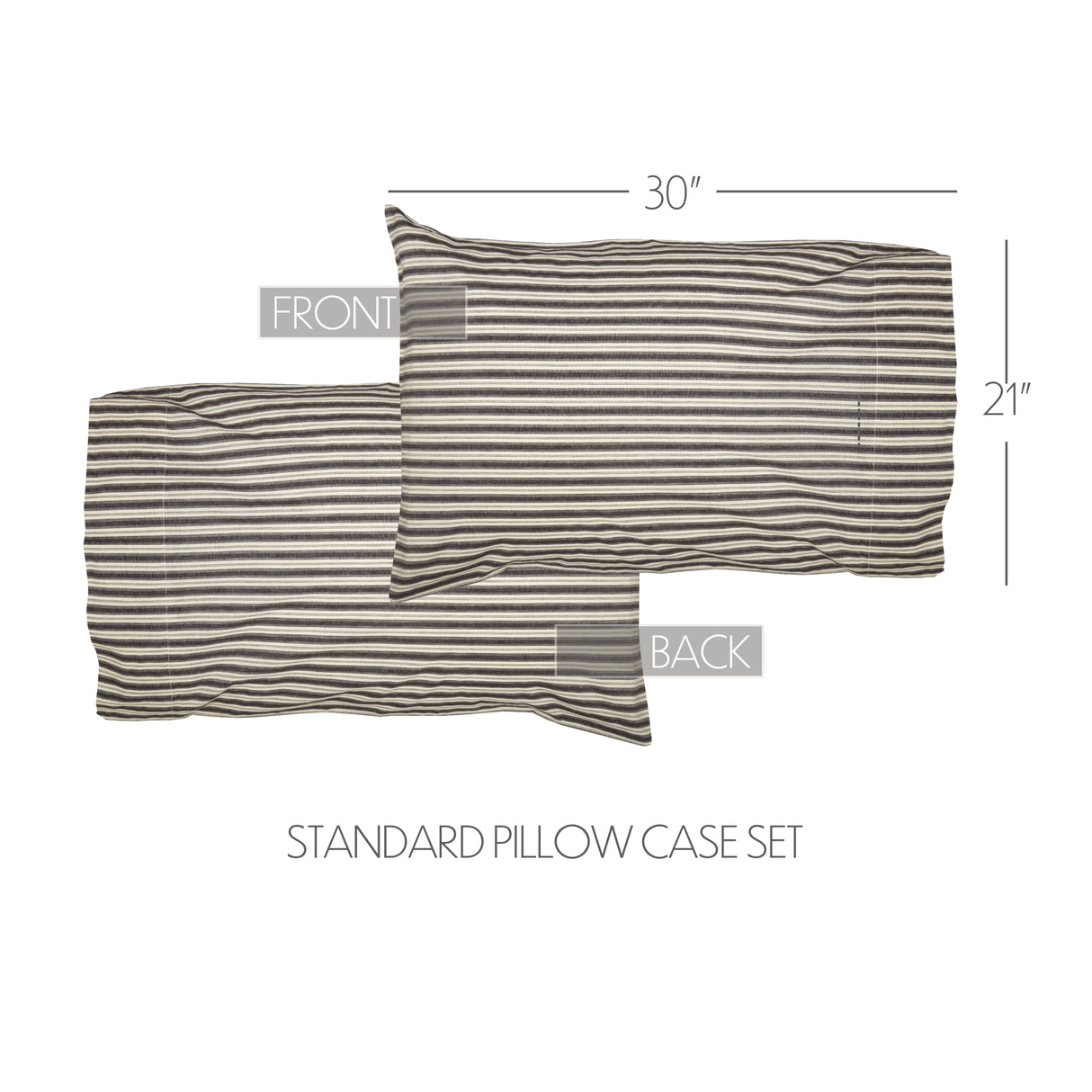 Ashmont Ticking Stripe Pillow Case Set of 2