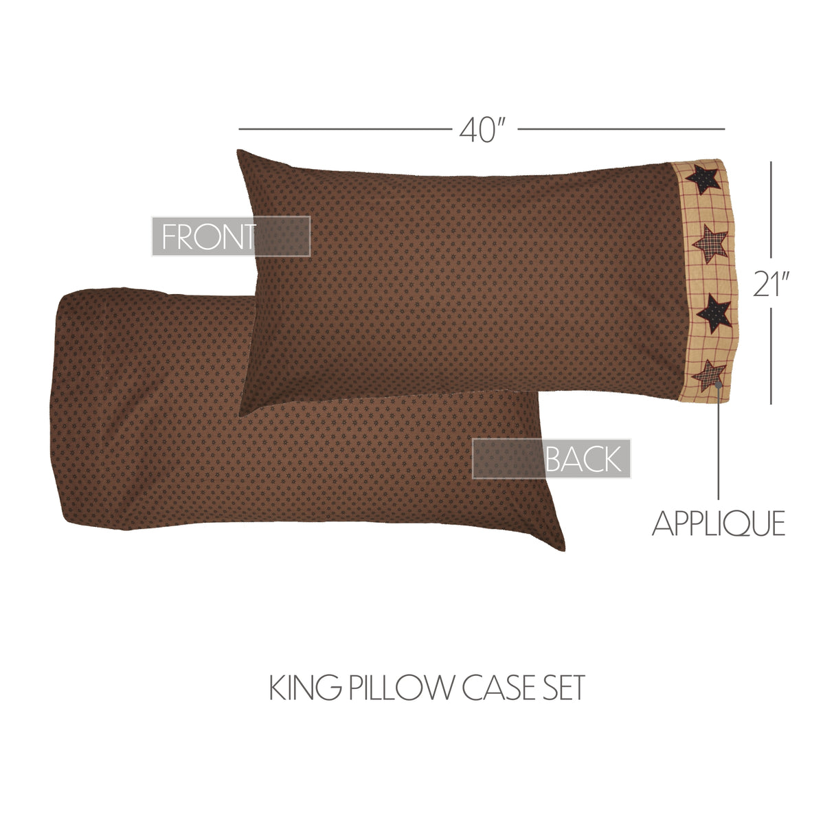 Bingham Star Pillow Case Set of 2