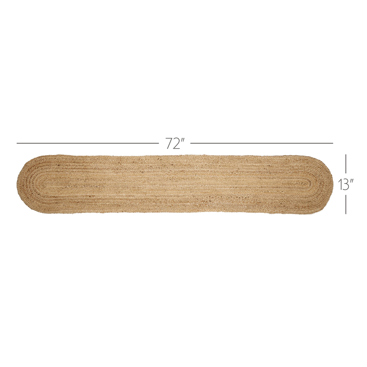 Natural Jute Natural 13x72 Table Runner & 6 pc 12x18 Placemat Set