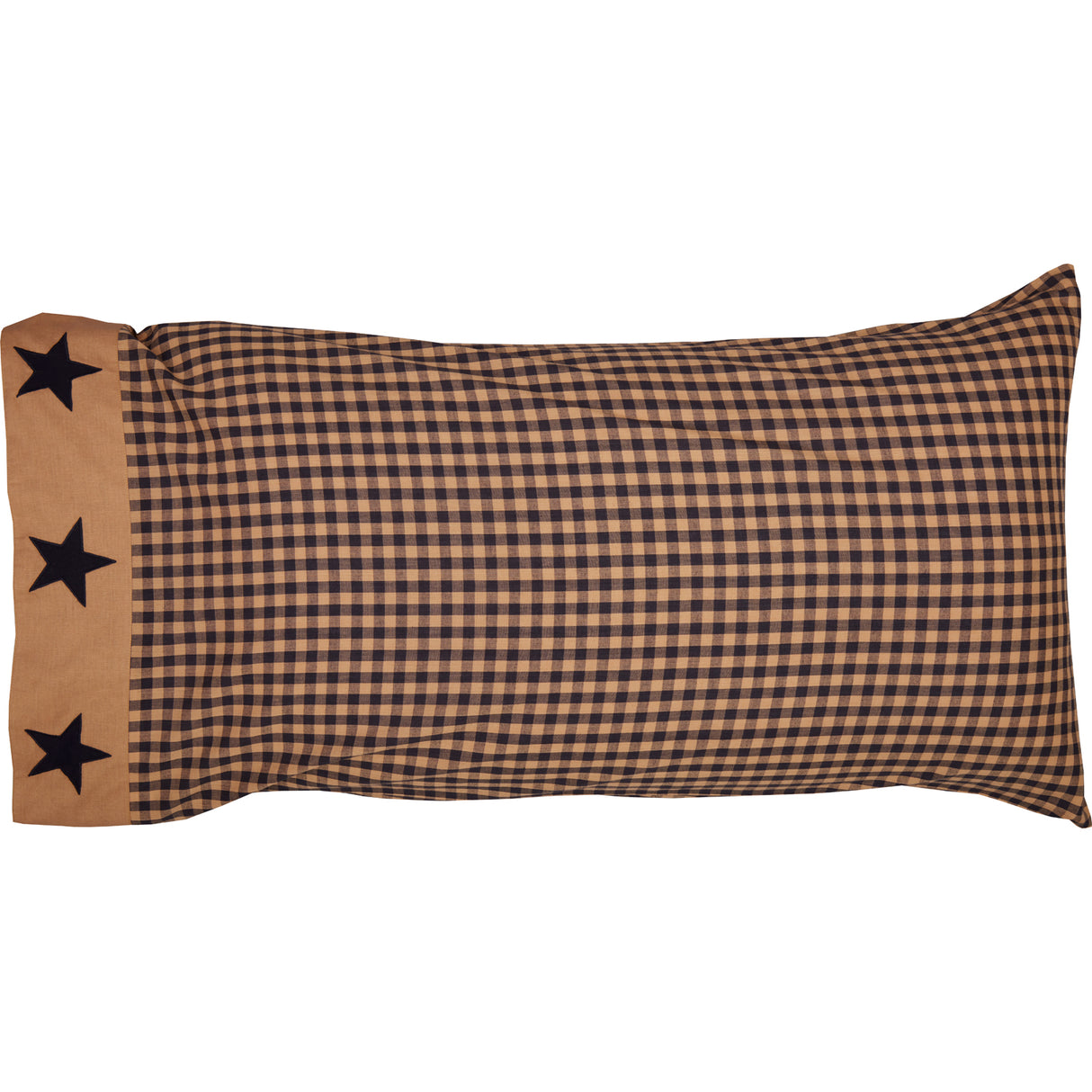 Teton Star Pillow Case w/Applique Star Set of 2