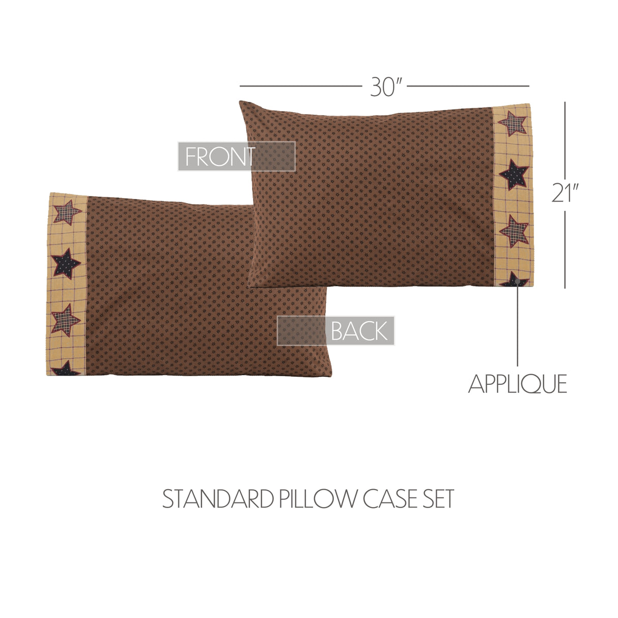Bingham Star Pillow Case Set of 2