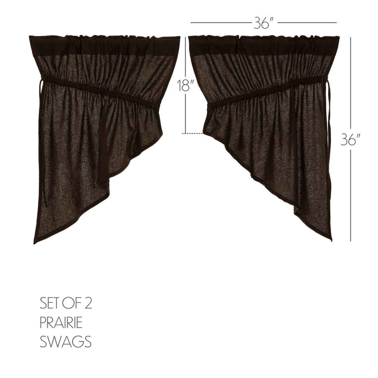 Burlap Antique Curtain Set