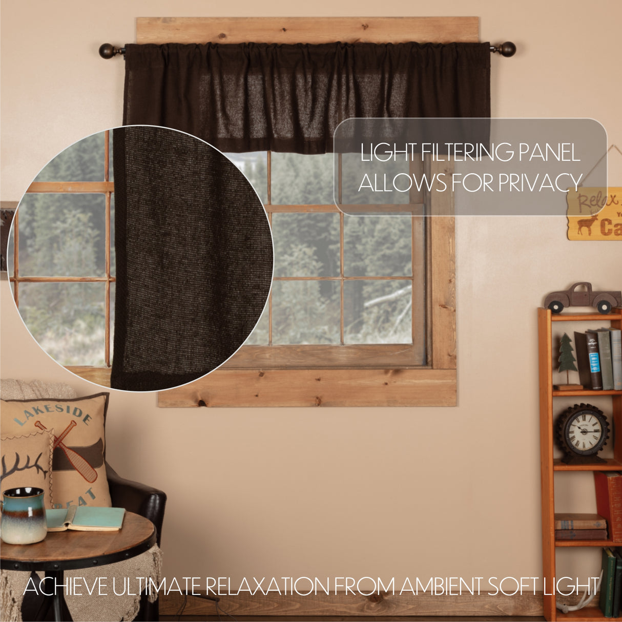 Burlap Antique Curtain Set