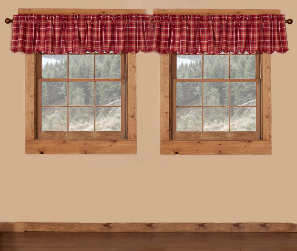 Braxton Scalloped Valance Set of 2 16x90