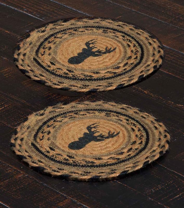 Trophy Mount Jute Trivet 8 inch Diameter Set of 2