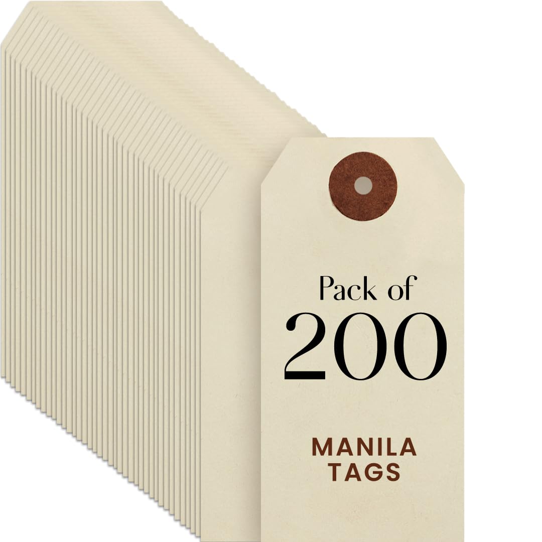 9pt Creme Manila Tag Set of 200 Size #3