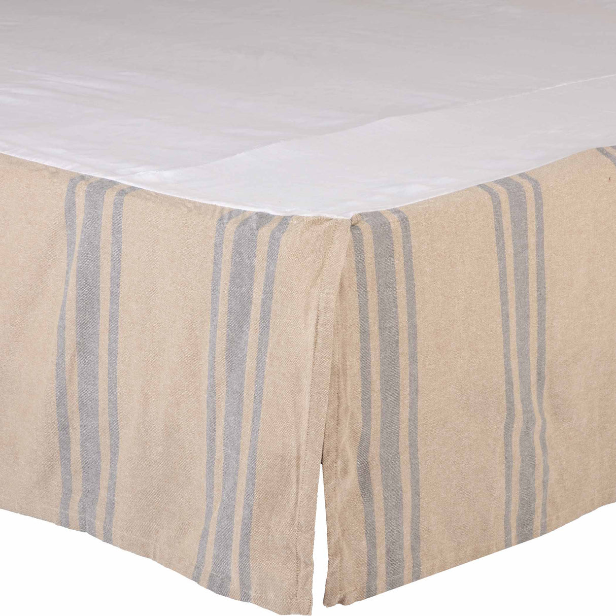 Farmer's Market Grain Sack Stripe Queen Bed Skirt 60x80x16