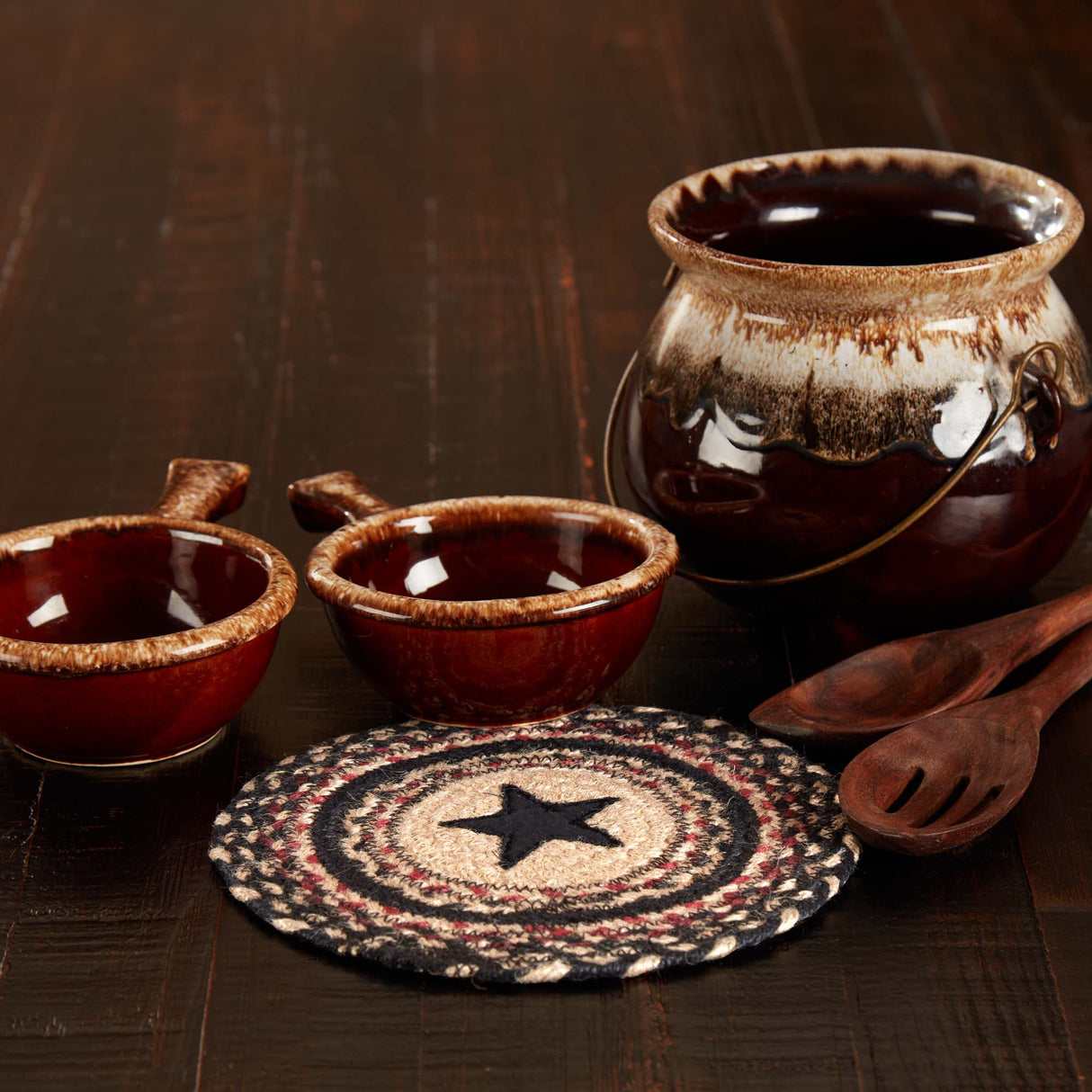 Colonial Star Jute Trivet 8 Set of 3