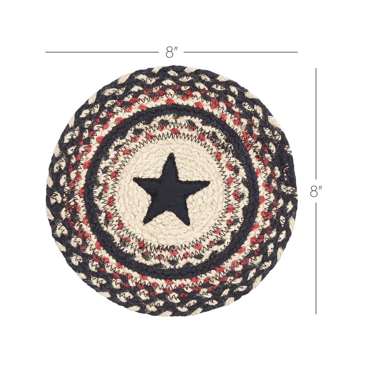 Colonial Star Jute Trivet 8 Set of 3