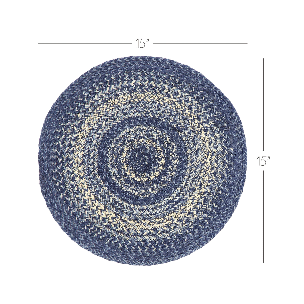 Great Falls Blue Jute Trivet 15, Set of 3