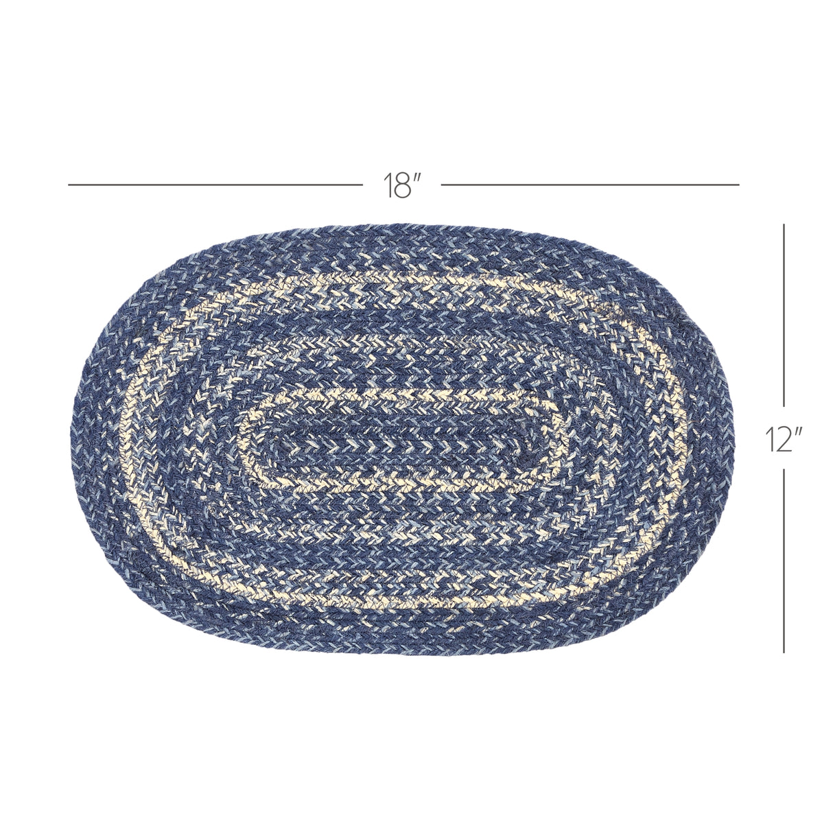 Great Falls Blue Indigo 13x72 Table Runner & 6 pc 12x18 Placemat Set