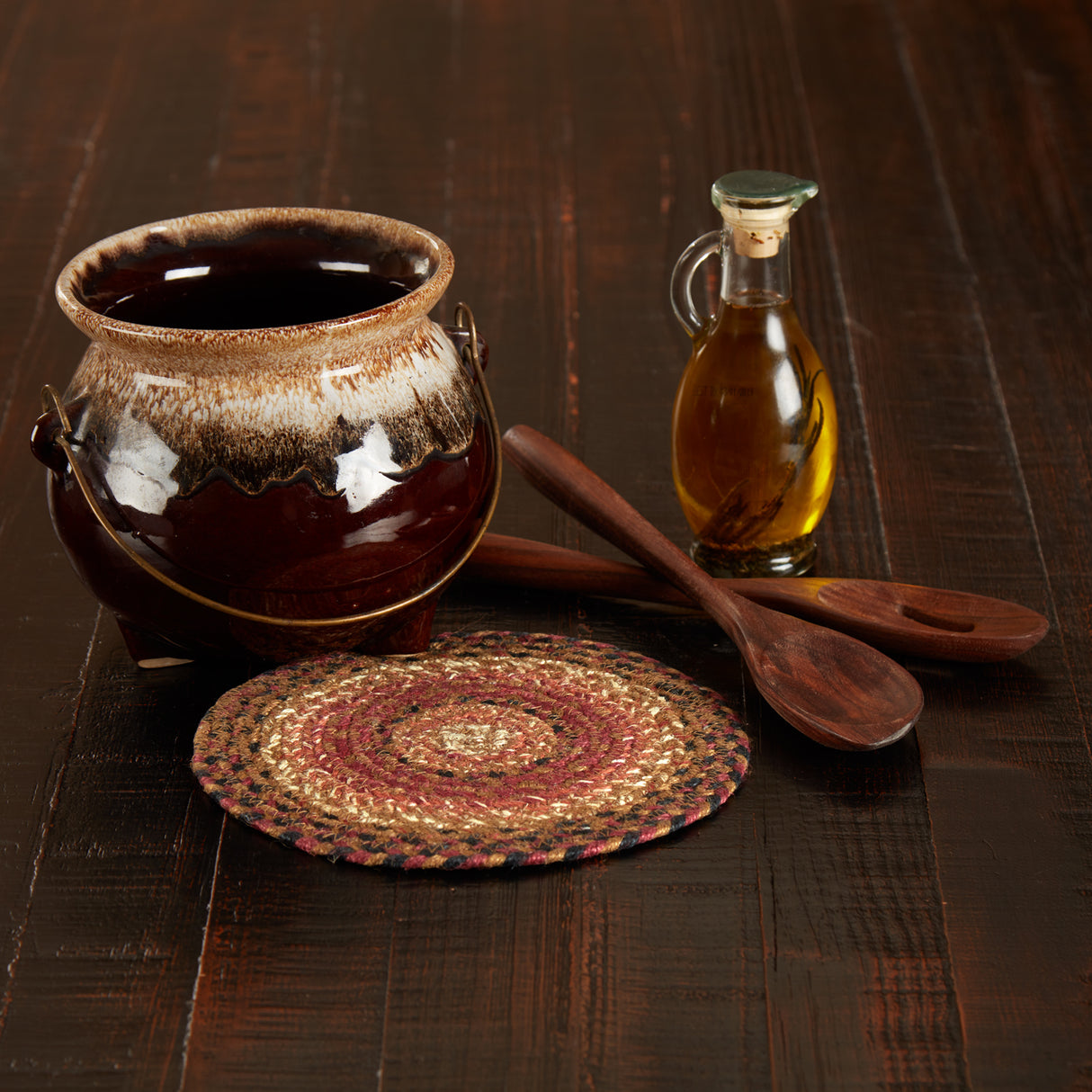 Ginger Spice Jute Trivet 8, Set of 3