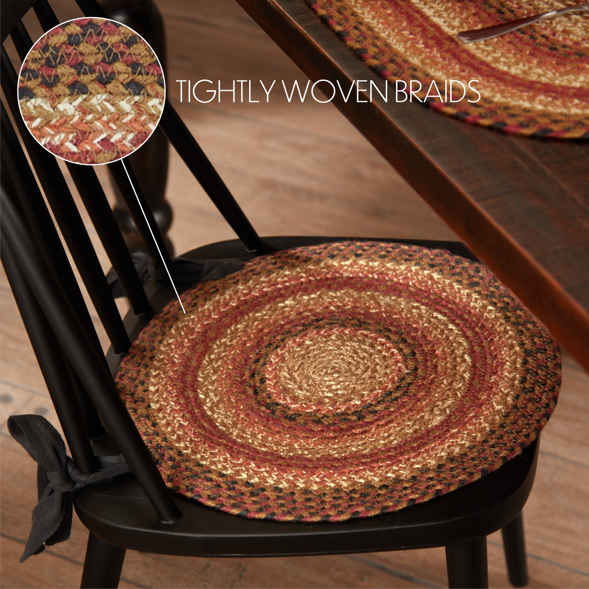 Ginger Spice 15 Inch Jute Chair Pad