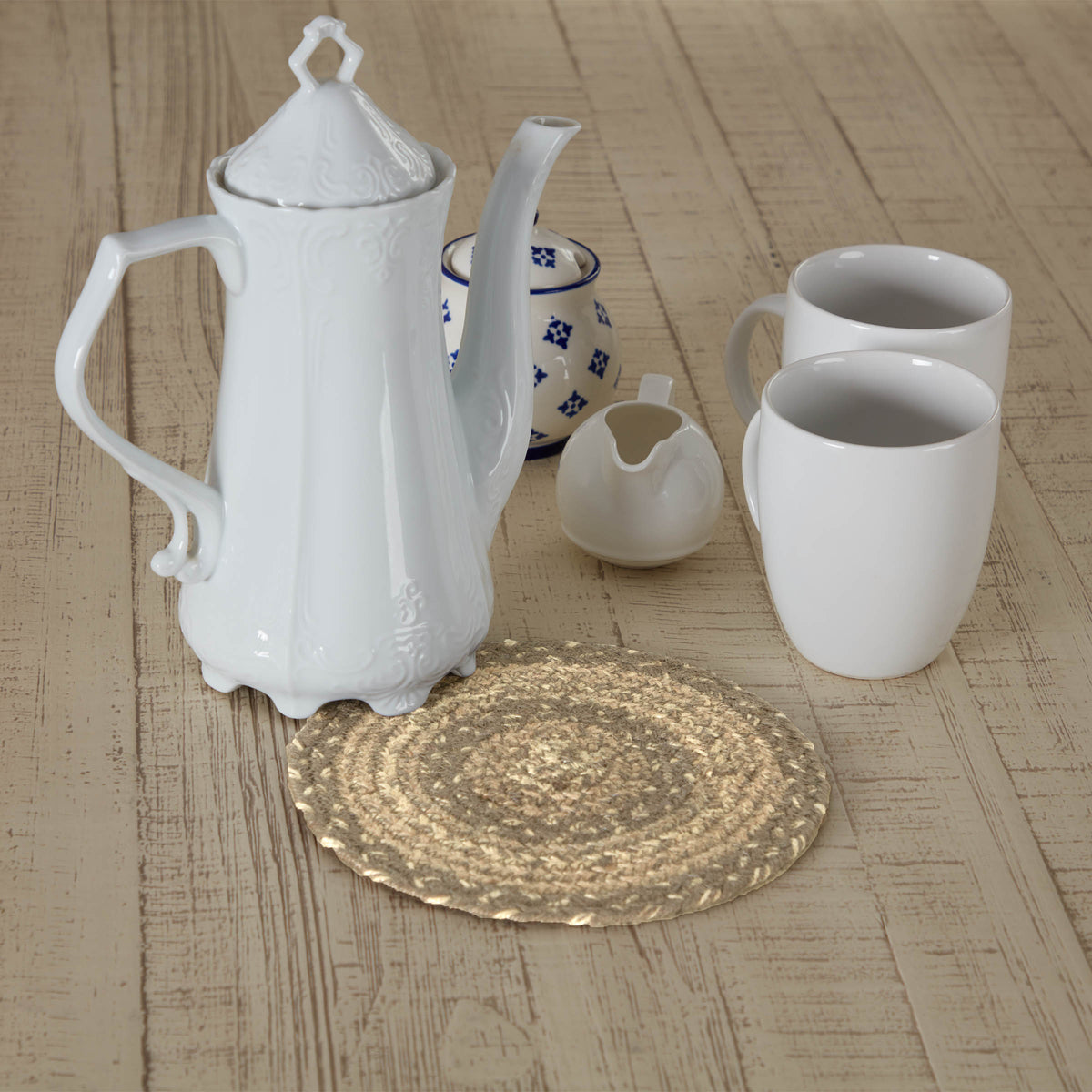 Cobblestone Jute Trivet 8 Set of 3
