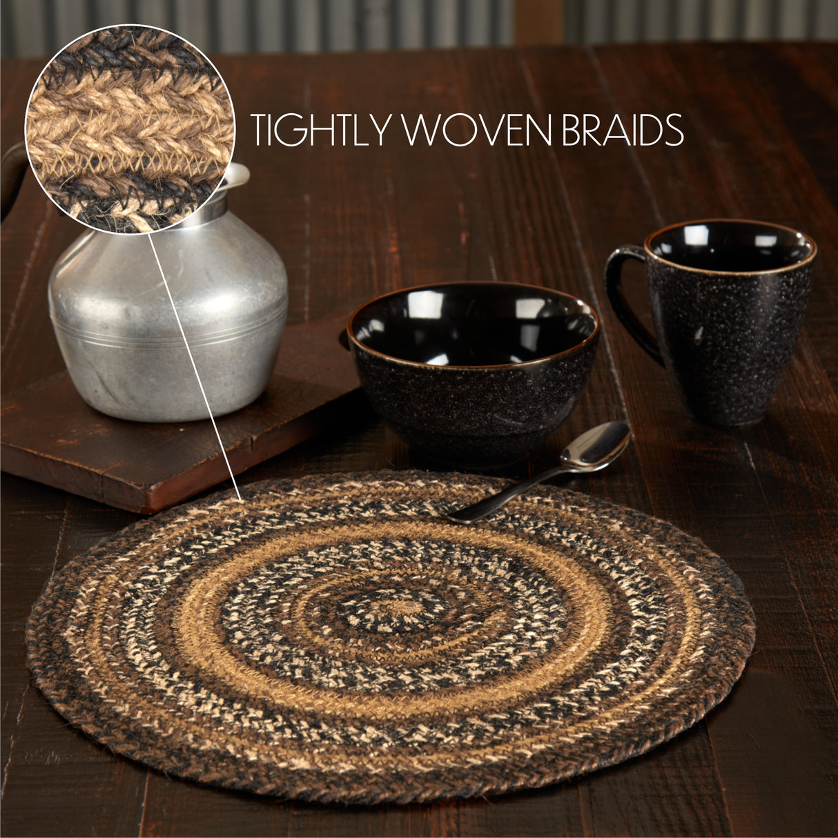 Espresso Jute Trivet 15, Set of 3