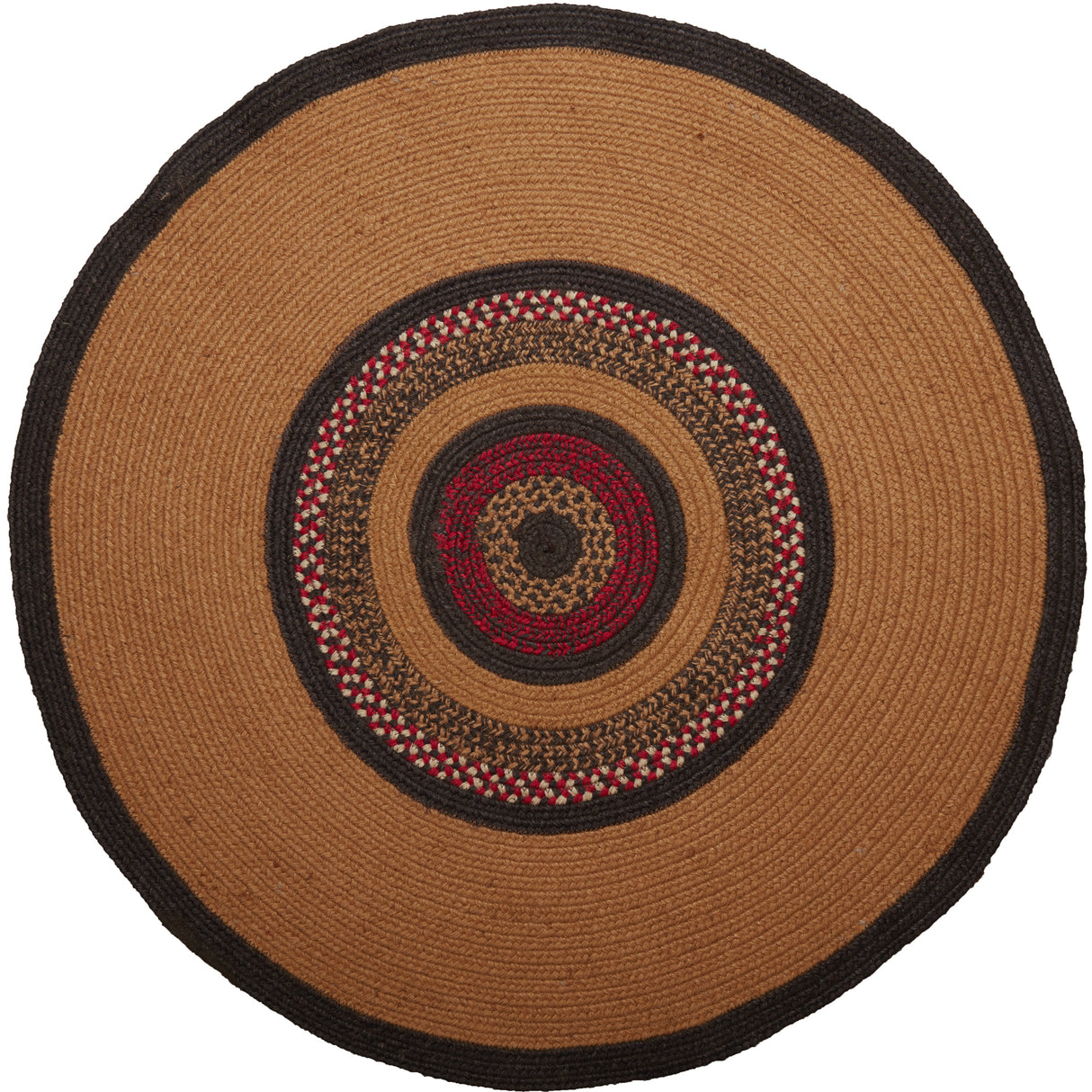 Landon Jute Rug Stencil Stars w/ Pad 3ft Round