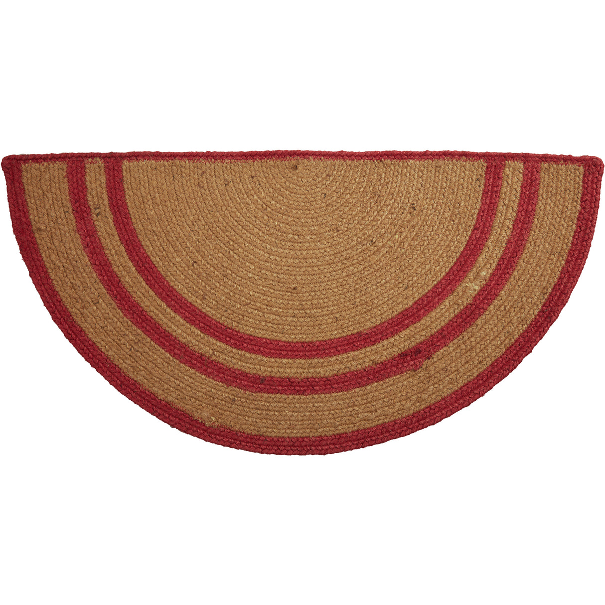 Liberty Stars Flag Jute Rug Half Circle w/ Pad 16.5x33