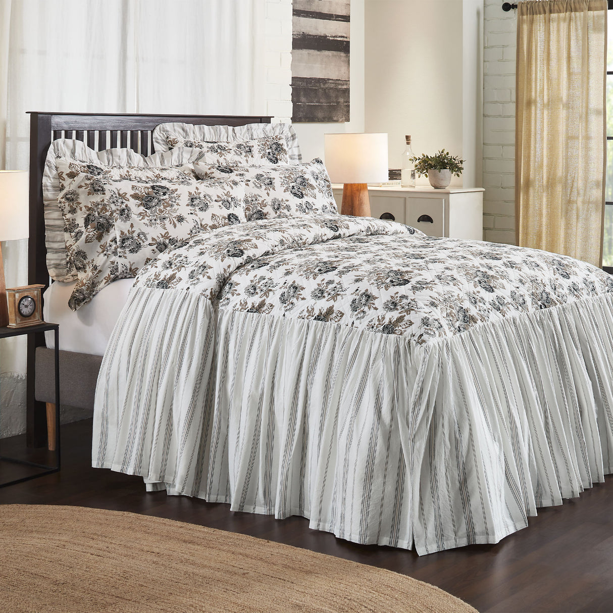 Annie Floral Ruffled Coverlet