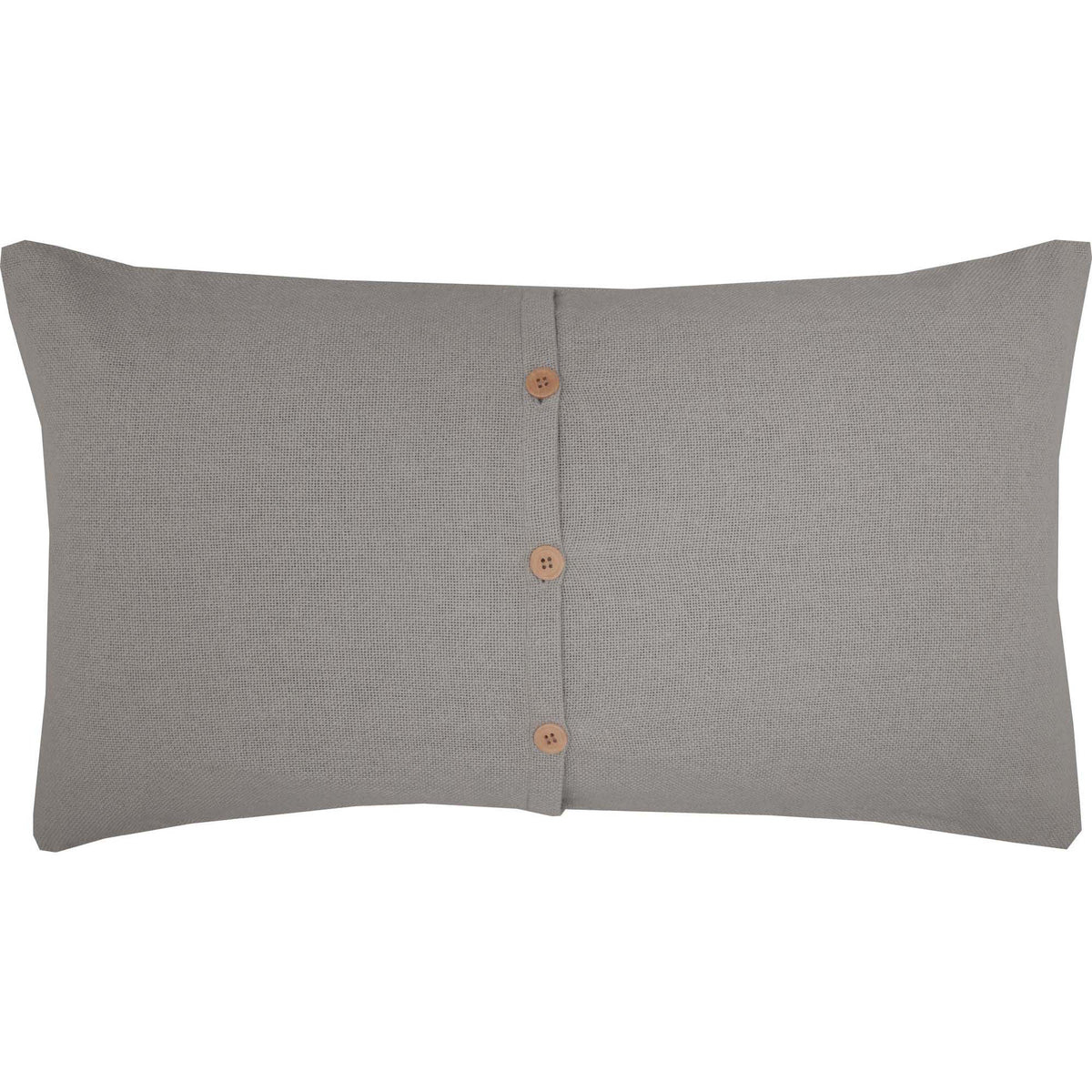 Burlap Dove Grey King Sham 21x37, Set of 2