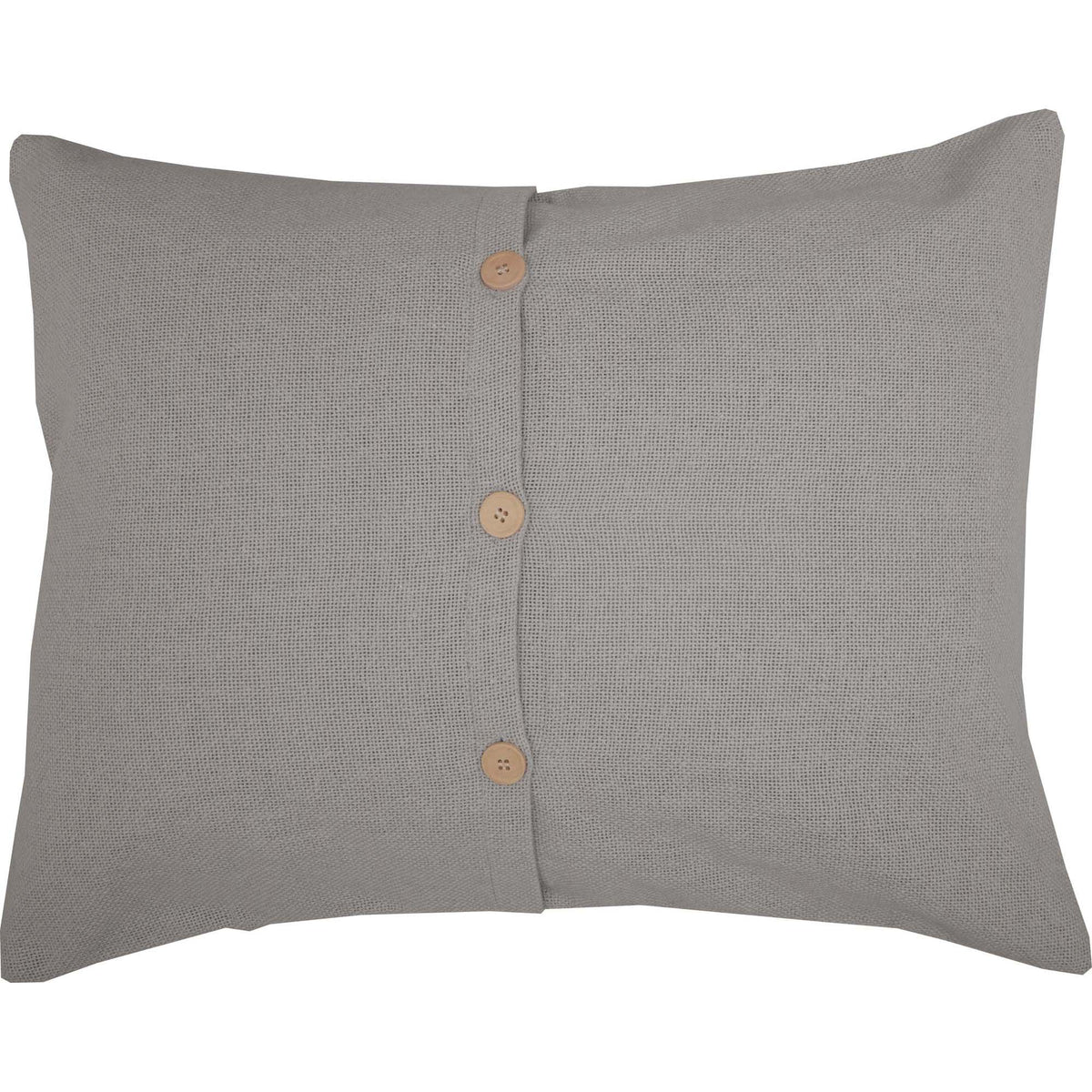 Burlap Dove Grey Standard Sham 21x27, Set of 2