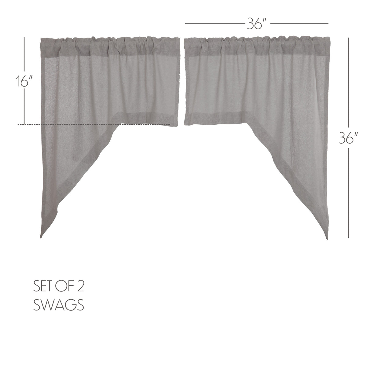 Burlap Antique Curtain Set
