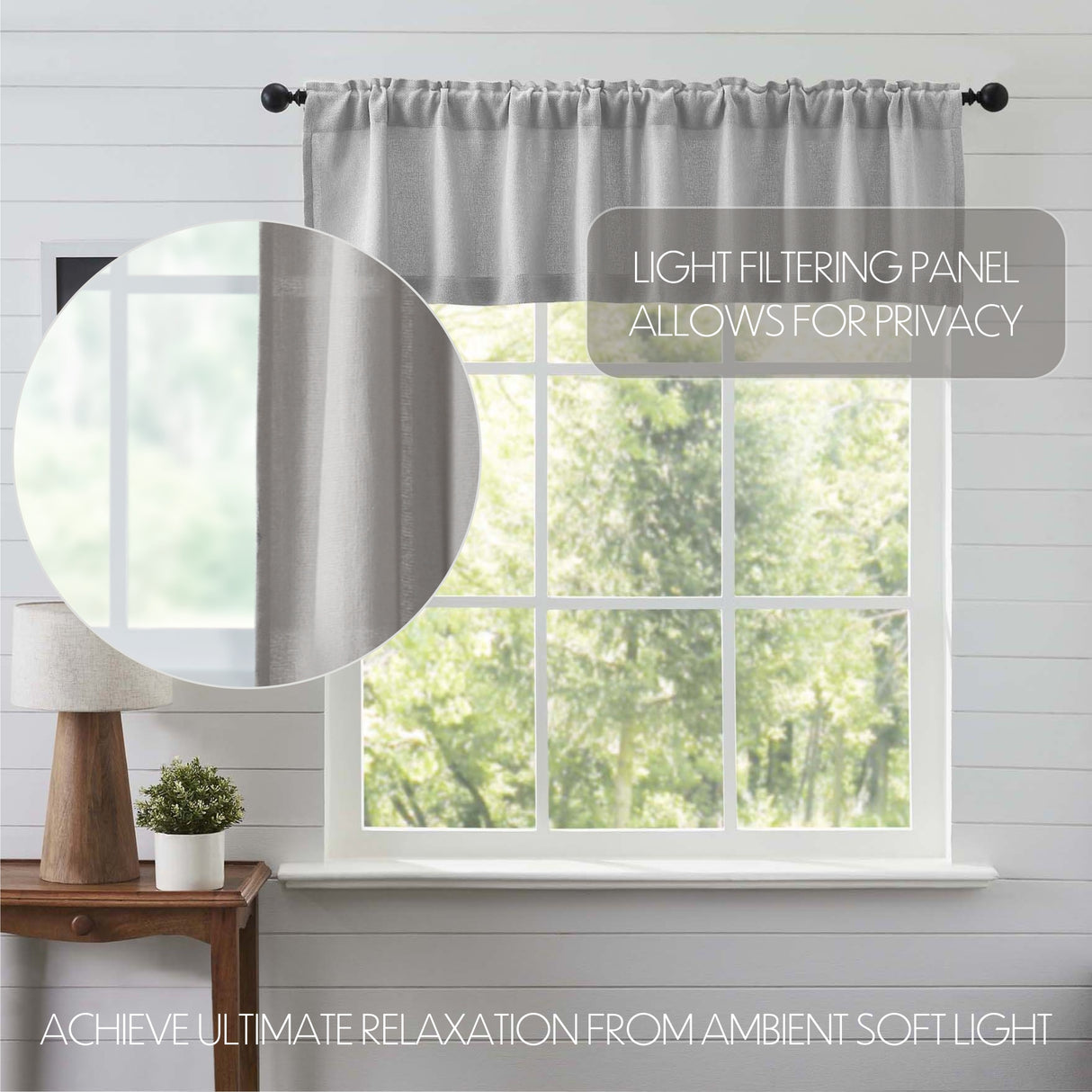 Burlap Antique Curtain Set