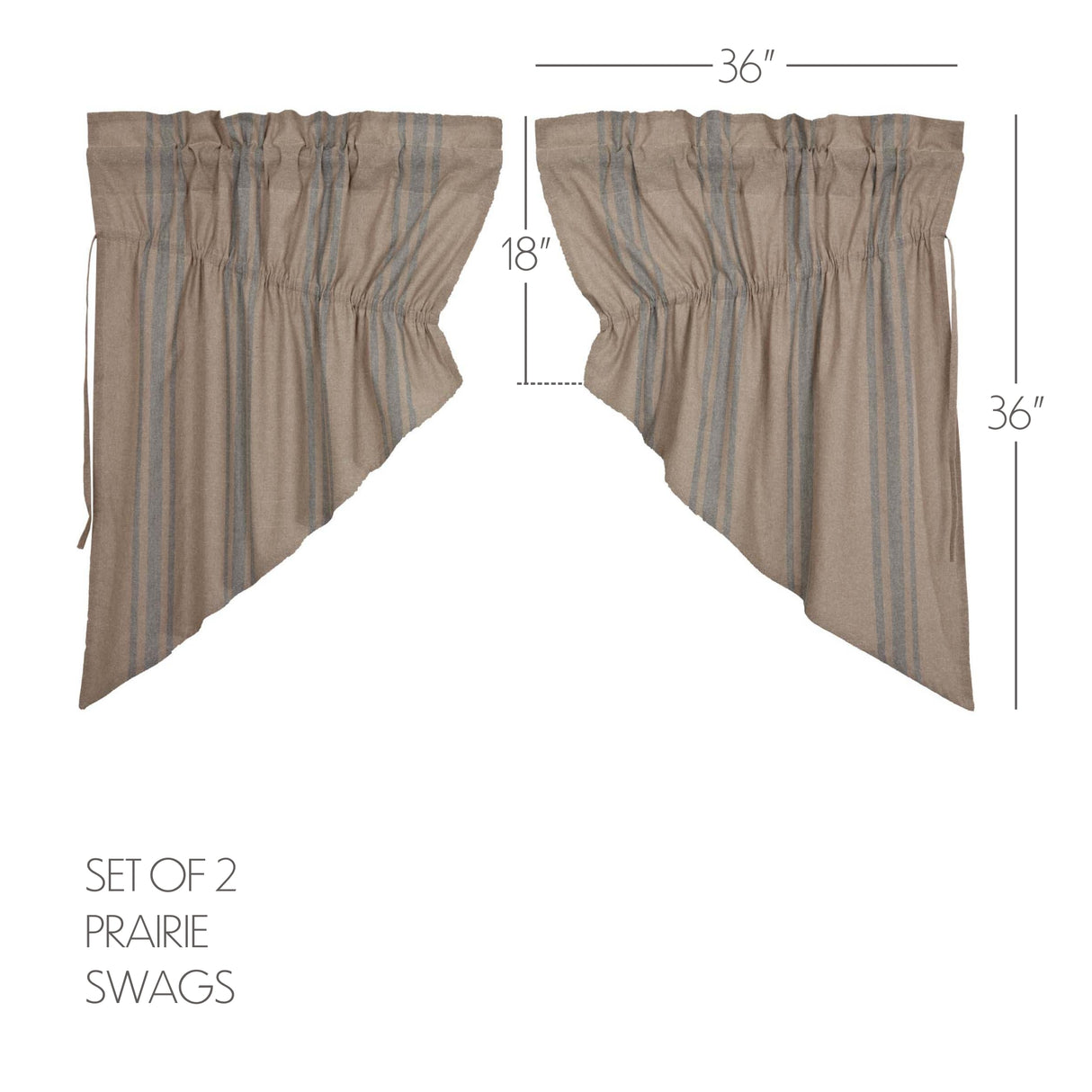 Grain Sack Curtain Set