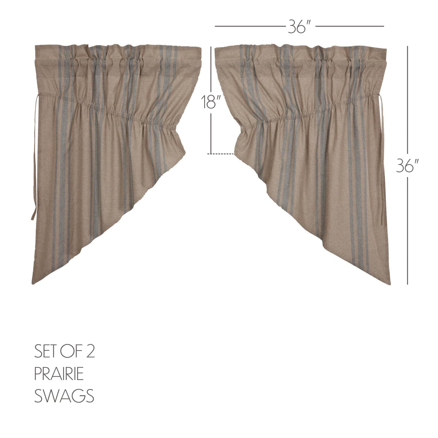 Grain Sack Curtain Set