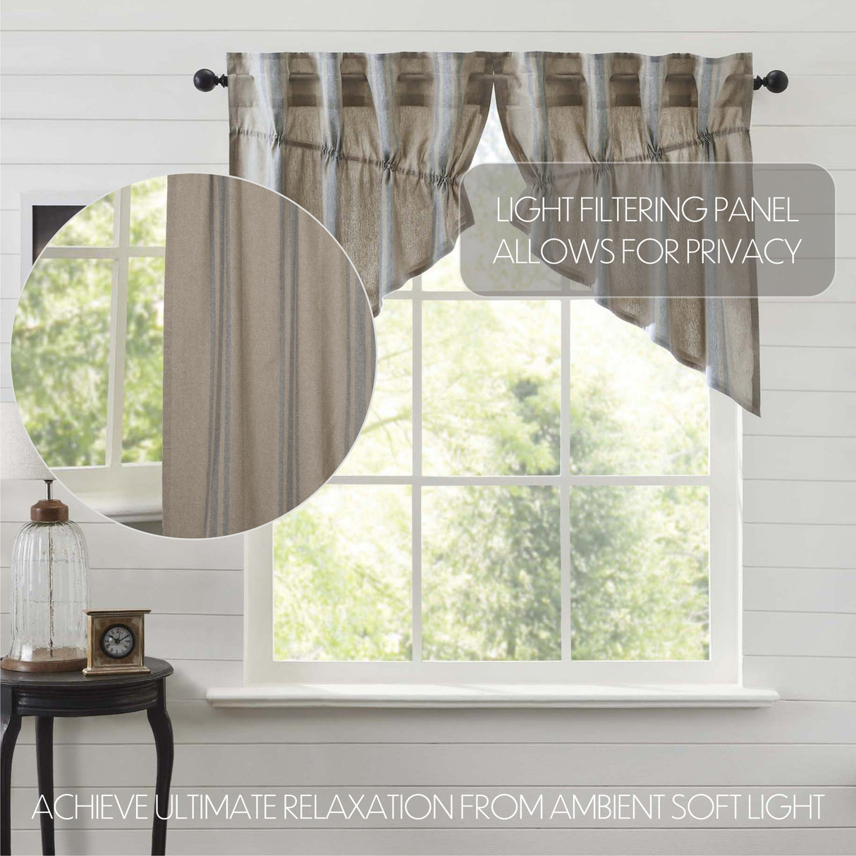 Grain Sack Curtain Set