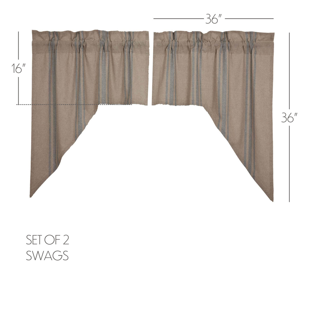 Grain Sack Curtain Set