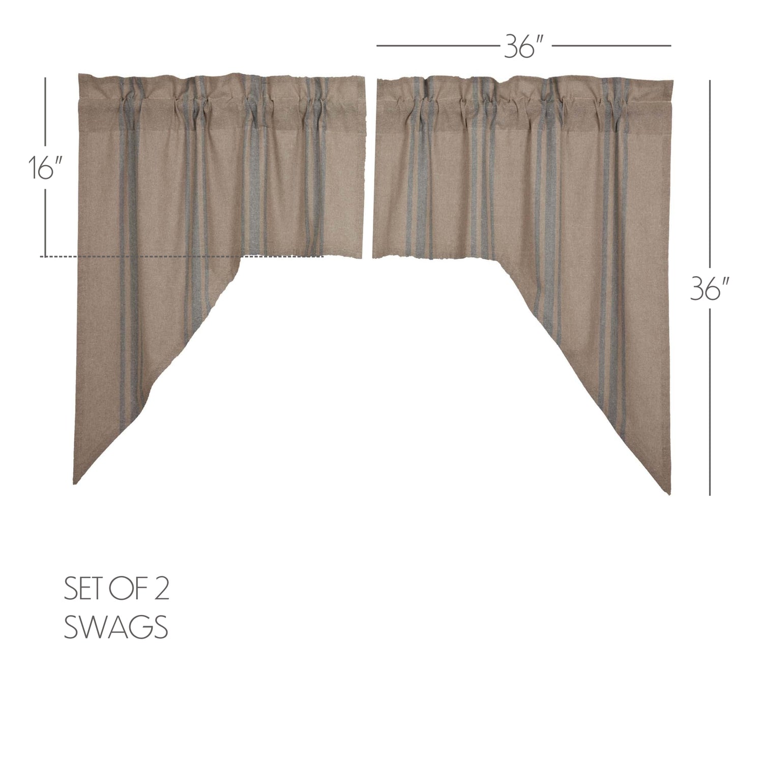 Grain Sack Curtain Set