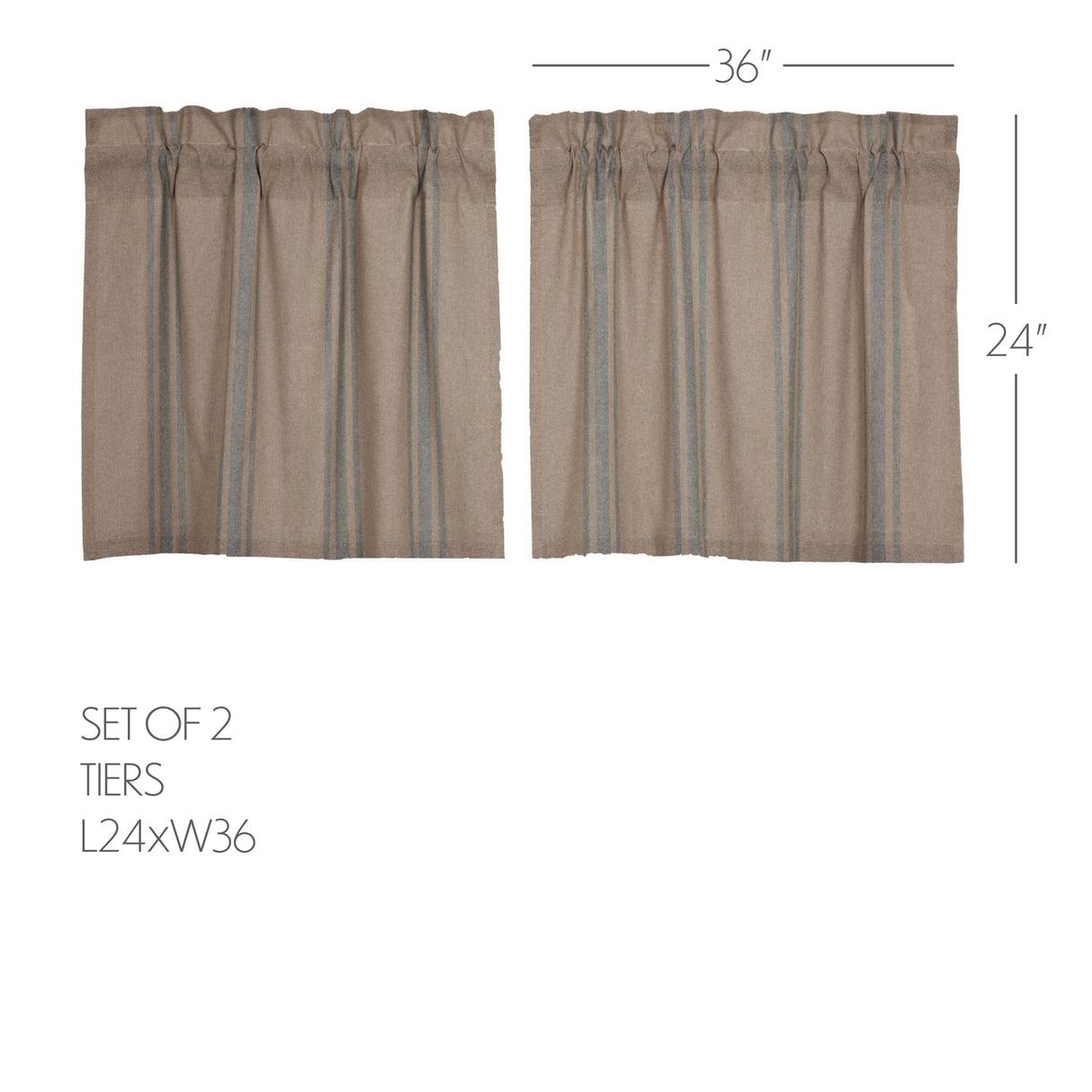 Grain Sack Curtain Set