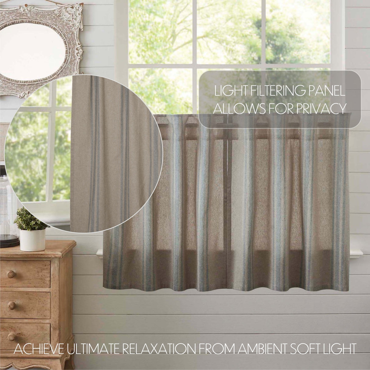 Grain Sack Curtain Set